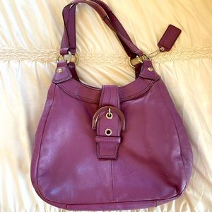 Purple coach purse